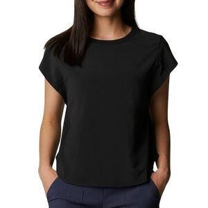 Columbia Women’s Hiking Tee Black Moisture Wicking Medium